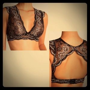 Sam Edelman Sexy Lace Cut Out Back Bralette